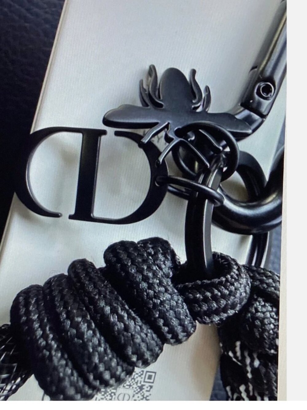 DIOR KEY RING CHAIN with CD LOGO and Bee New in Box - Picture 4 of 6